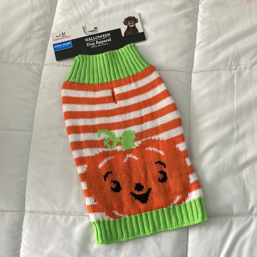 🆕 Pumpkin Dog Sweater ~XS